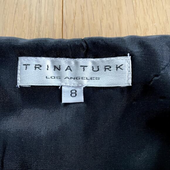 Trina Turk Harlequin Checkerboard Wool Mini Skirt - Size 8 - Picture 5 of 7